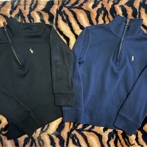 Polo by Ralph Lauren Kids' Black and Blue Half-Zip Tops Size 4T